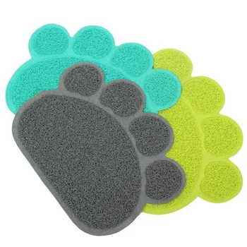 

Lovely Dog Paw Shape Placemat Pet Cat Dish Cushion Cleaning Meal Pad Feeding Dish Bowl Table Easy Cleaning Mats