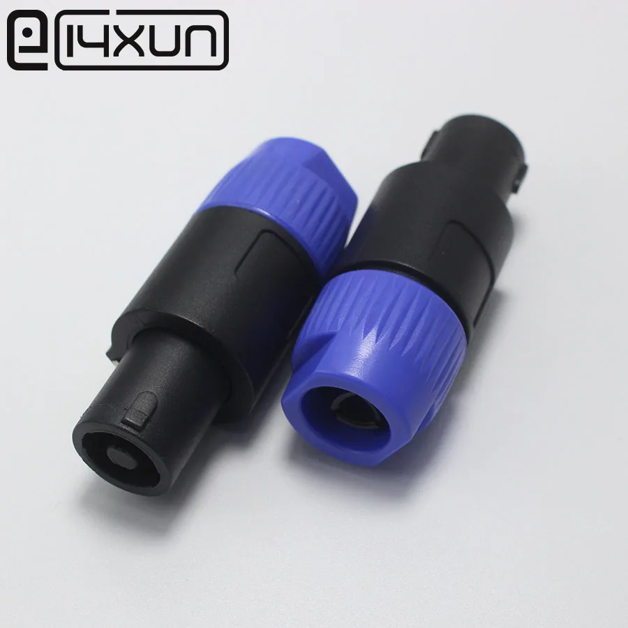 EClyxun 2 шт./лот высокое качество 4Pin спикер кабель Разъемы 4 полюсный штекер мужской