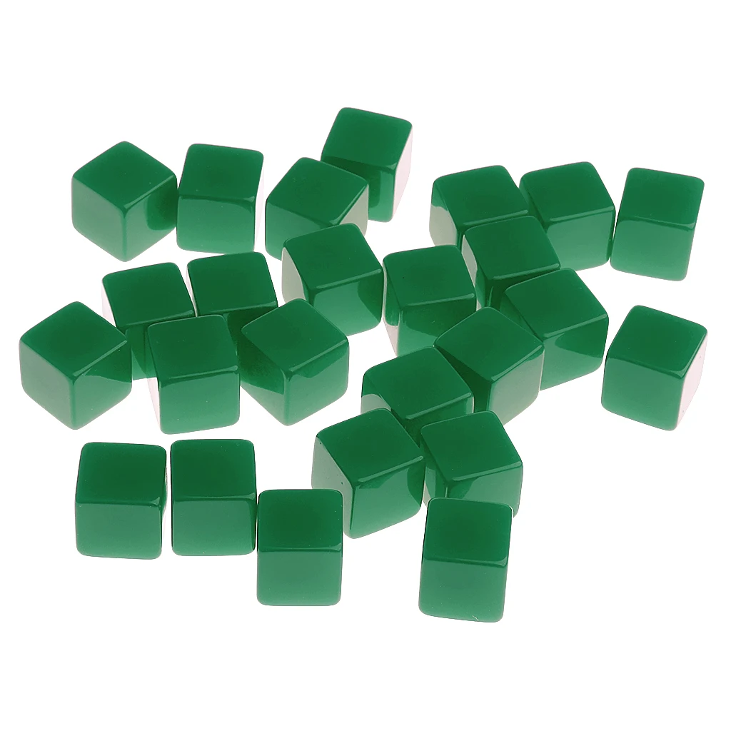 MagiDeal 125Pcs/Pack 12mm Opaque Six Sided D6 Dice Set Blank for Dungeons and Dragons D&D MTG TRPG Players Toys