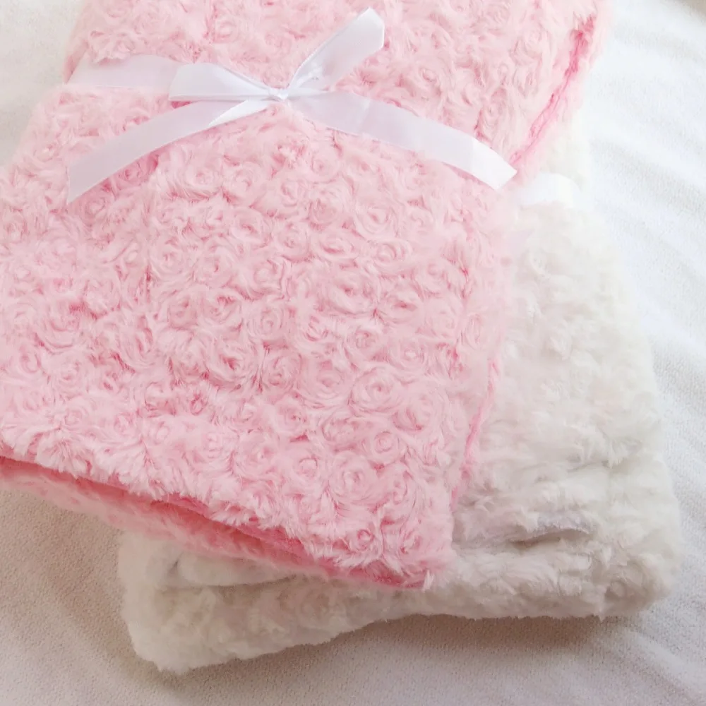 102x75 Cm Putih Pink Biru Super Mawar Lembut Bulu Fluffy Plush Selimut Bayi Anak Anak Selimut Membedung Selimut Double Layer Blanket Double Throw Blanketkids Throw Blanket Aliexpress