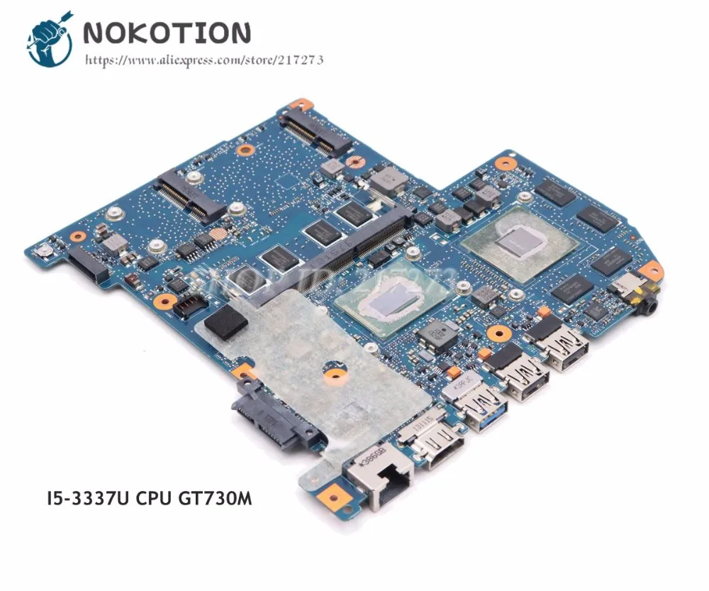 low cost  NOKOTION For Acer aspire M3-580G Laptop Motherboard GT730M JM50 NBM5J11005 MAIN BOARD SR0XL I5-3337