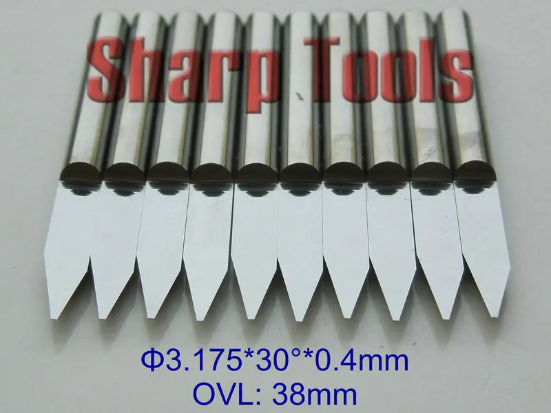 

30 Degree 1/8 Shank 0.4MM V Shape PCB Engraving CNC Tools Tungsten Carbide Router Bits Set, Top CNC Router Bits for Woodworking