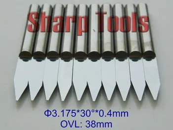 

30 Degree 1/8 Shank 0.4MM V Shape PCB Engraving CNC Tools Tungsten Carbide Router Bits Set, Top CNC Router Bits for Woodworking
