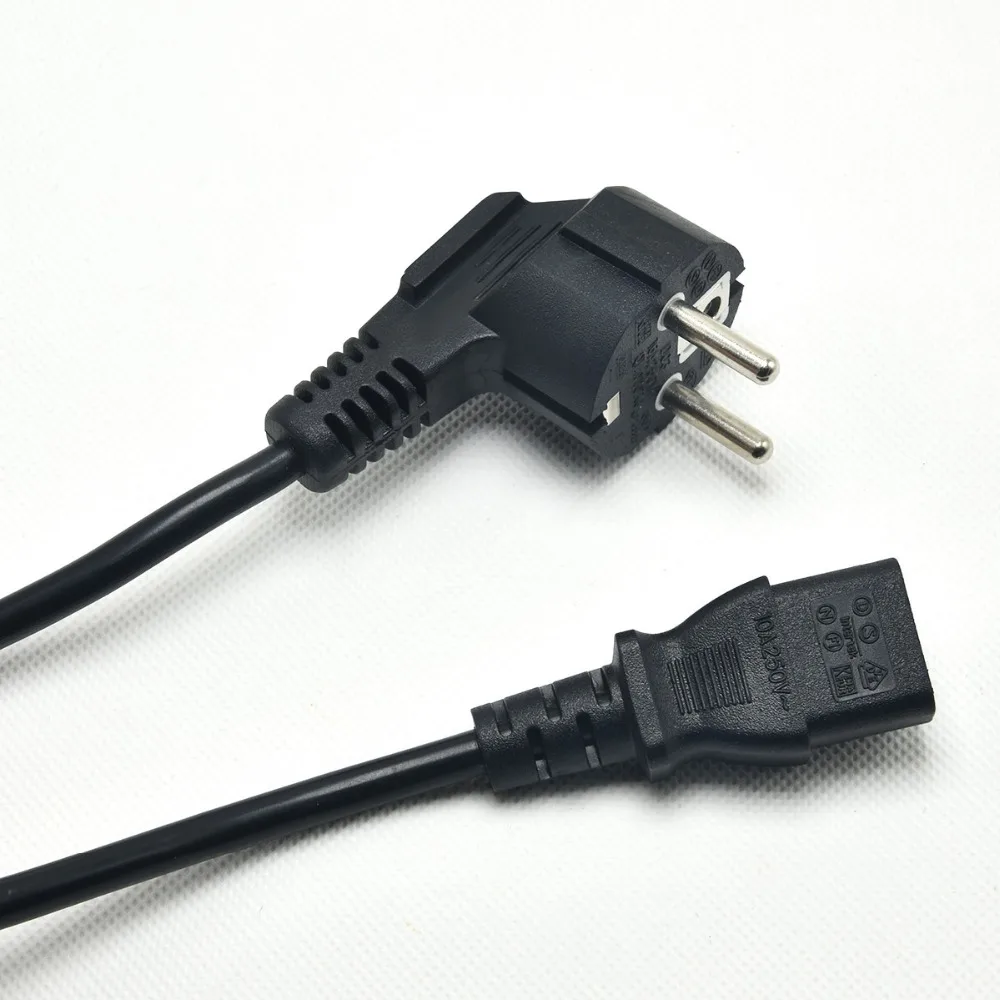 

3-Prong Plug Power Outlet Cord European Plug 3 Pin Power Cord VDE 3*0.75mm2 Cable Laptop AC Adapter Electrical Cable 1.5Meter
