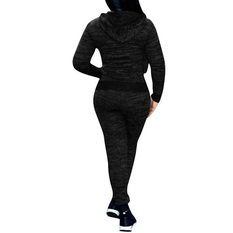 Spring Autumn 2019 Casual Tracksuit Women 2Pcs Set Tops And Jogger Pants Woman Zipper Hoodies Sweatshirts Sweat Suit Sport Suits