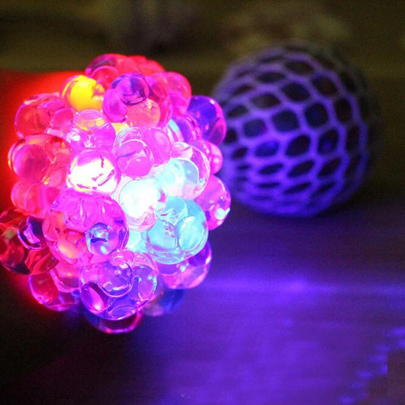 

6cm New Creative Light Up Luminous Grape Ball Anti Stress Desktop Finger Stress Relief Novelty Educational Toys Christmas Gifts
