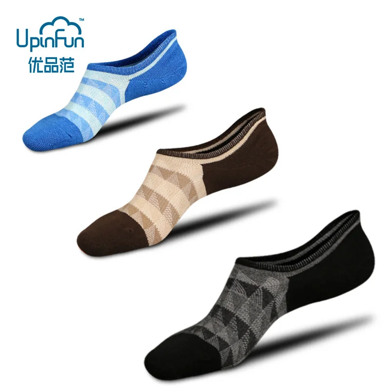 5 Pairs/Lot 2018 Spring and Summer Men's Socks Striped Mesh Casual Ankle Socks Invisible Cotton Socks for Men