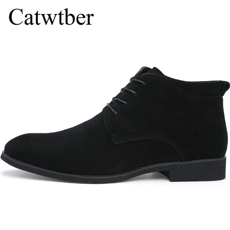 

Catwtber 2018 New Fashion Autumn Men Boots Lace Up Male Motorcycle Boots Martin Shoes Oxfords Ankle Business Dress Shoes Walking