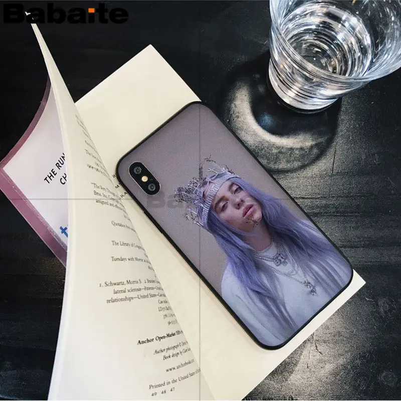 Babaite Billie Eilish Новинка чехол для телефона Fundas чехол для Apple iPhone 8 7 6 6S Plus X XS MAX 5 5S SE XR мобильных телефонов - Цвет: 6