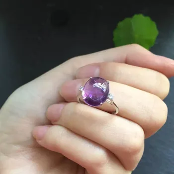 

Fine Jewelry Real 18K Gold AU750 100% Natural Amethyst Gemstones Female Rings for Women Fine Ring