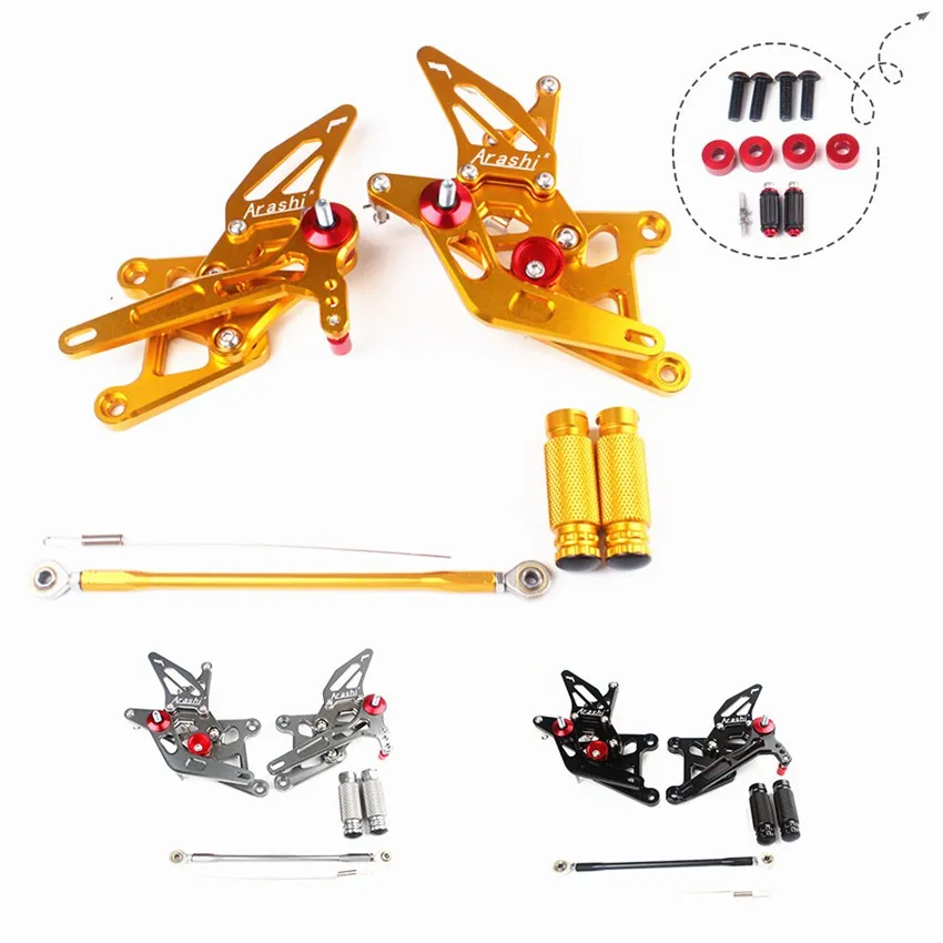 Для Honda CBR250RR CBR300R- CNC Алюминиевые Регулируемые задние подножки подножка педаль