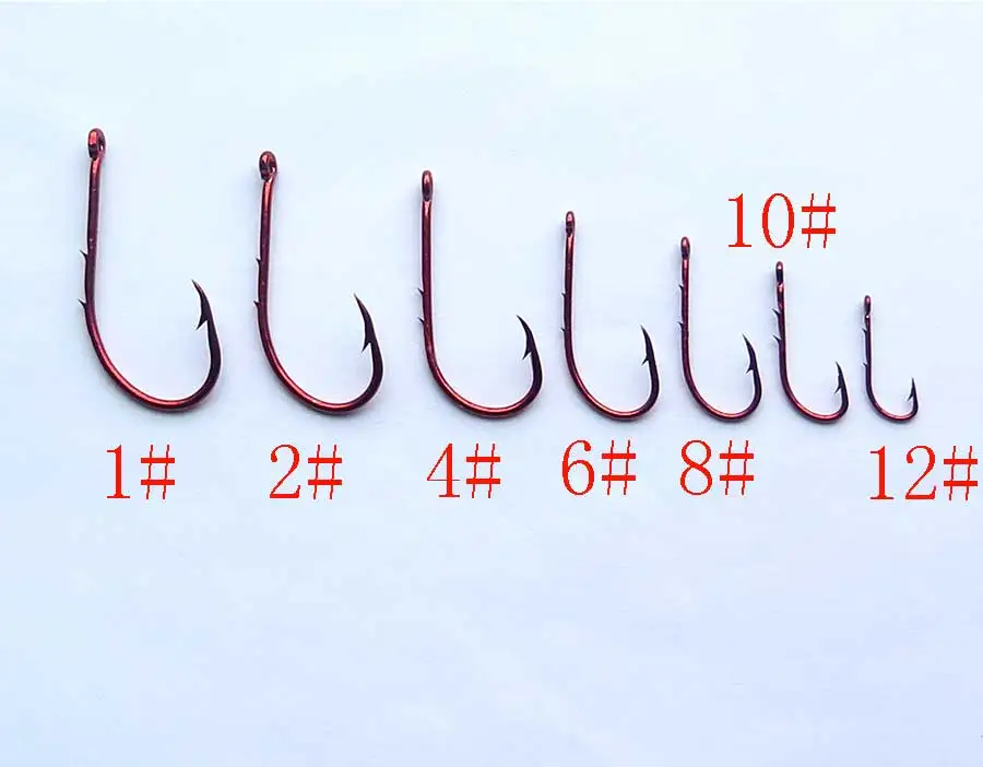 Minfishing 100 шт. рыболовный крючок с двумя зазубринами красным покрытием для приманки