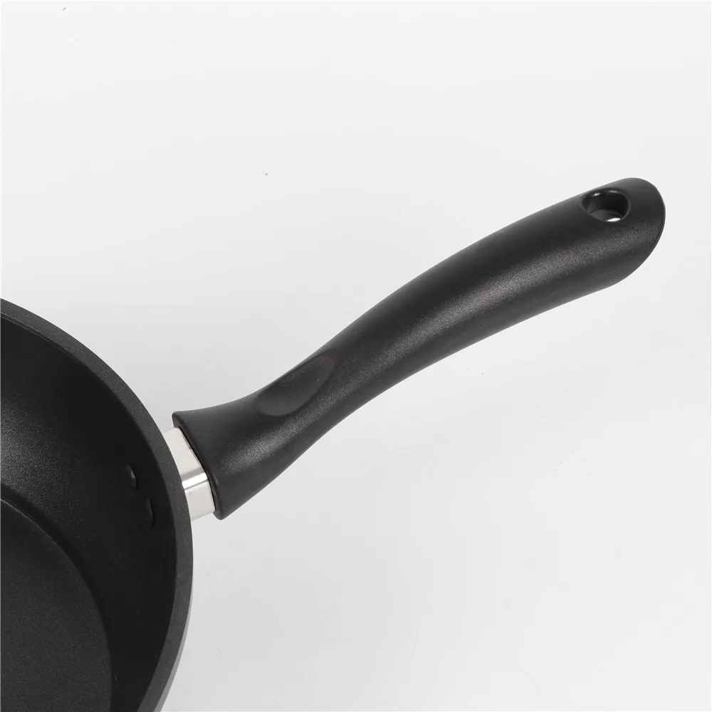 Agniers черный антипригарной 11-дюймовый перемешать сковорода глубокий термостойкая сковорода с Нержавеющая сталь крышкой Плита