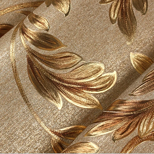 European Luxury Gold Floral Wallpaper 3D Embossed Waterproof Wall Paper Roll Mural Wallpaper Living room bedroom wallpaper European Luxury Gold Floral Wallpaper 3D Embossed Waterproof Wall Paper Roll Mural Wallpaper Living room bedroom wallpaper