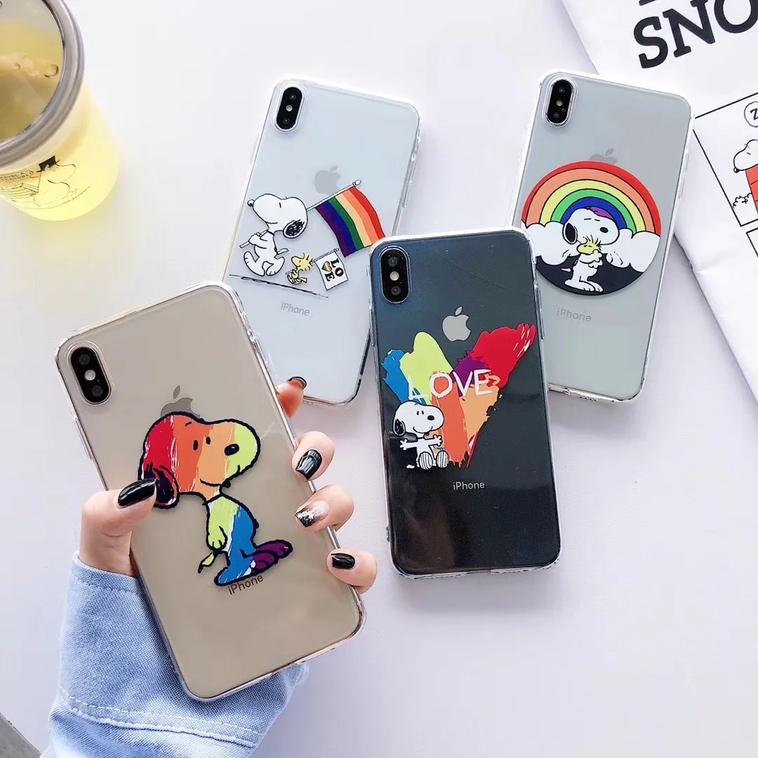 Роскошный прозрачный брендовый чехол для iPhone X XS MAX XR 6 6s 7 8 Plus с рисунком из