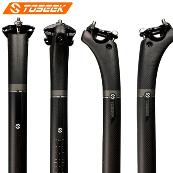

TOSEEK Matte 3K Carbon Fiber Cycling Seatpost Bike Parts Offest 25 mm 27.2/30.8/31.6mm Road Bike Mountian Bicycle Seat Tube