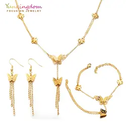 Yunkingdom колье «бабочка» Модный комплект комплекты украшений для женщин ожерелье большое ожерелье наборы, бижутерия UH0005