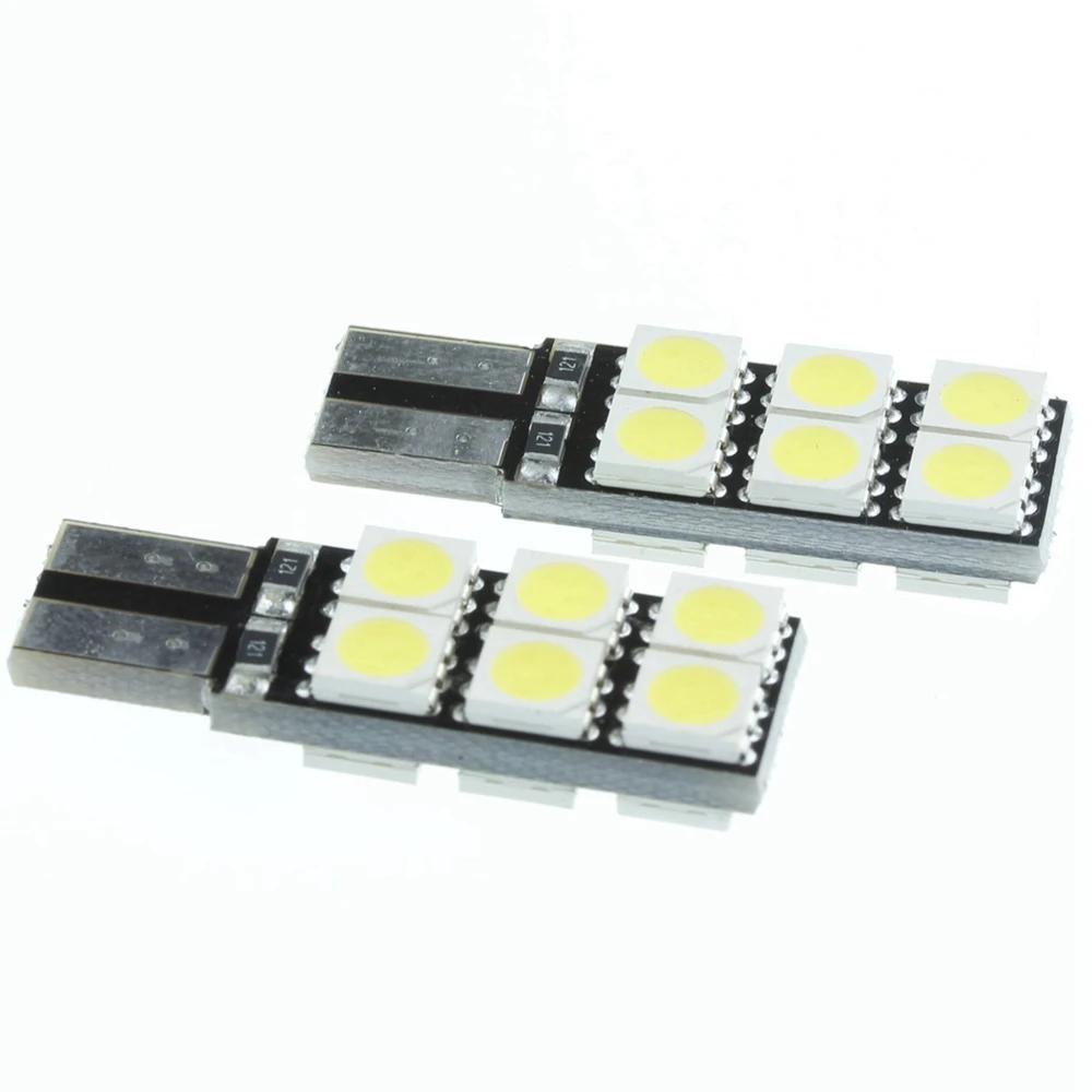 2 шт. T10 W5W 194 12SMD 5050LED индикатор боковой знак светильник парковочные лампы багажник