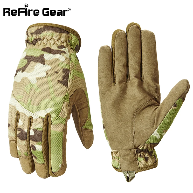 Мужские камуфляжные перчатки ReFire Gear зимние армейские боевые тактические с