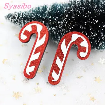 

(1pair) 60mm Acrylic Candy Earrings Christmas Earrings Eco-friendly Laser cut 2.4in-AC1574