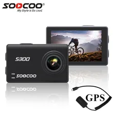 Soocoo на S300 экшн-камеры 4 k 30FPS 2,35 «сенсорный экран Wi-Fi микрофон gps Mic чехол для пульта дистанционного управления Спортивная камера 4 k