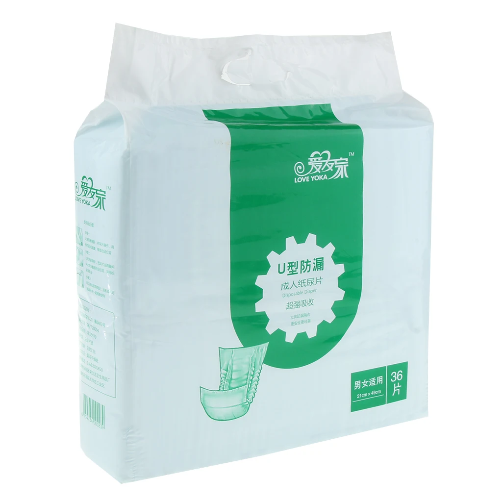 

Ultra-thin Disposable Adult Diapers for Incontinence, HEAVY Absorbency for Men and Women (36 Count)