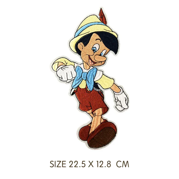 

Embroidery Pinocchio Patches for Jeans,cartoon Badges for Jackets,DIY Boy Patches for Clothing A639