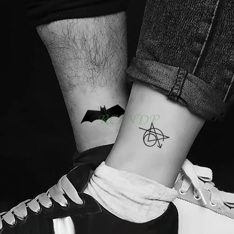 Водонепроницаемый Временные татуировки Стикеры Бэтмен Мстители Tatto флэш-тату поддельные татуировки, тату шеи запястья для девушек и мужчин Для женщин
