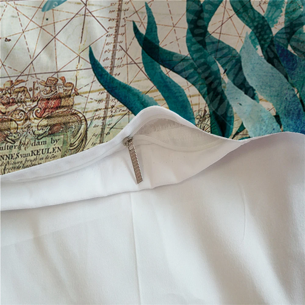 Нордический Океанский КИТ одеяло покрывало кровать пододеяльник набор детское постельное белье набор мягкое и удобное постельное белье США Твин Квин