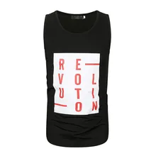 Модная мужская летняя майка с буквенным принтом, Повседневная тонкая майка без рукавов с буквенным принтом, топ, блузка, одежда для мужчин AA