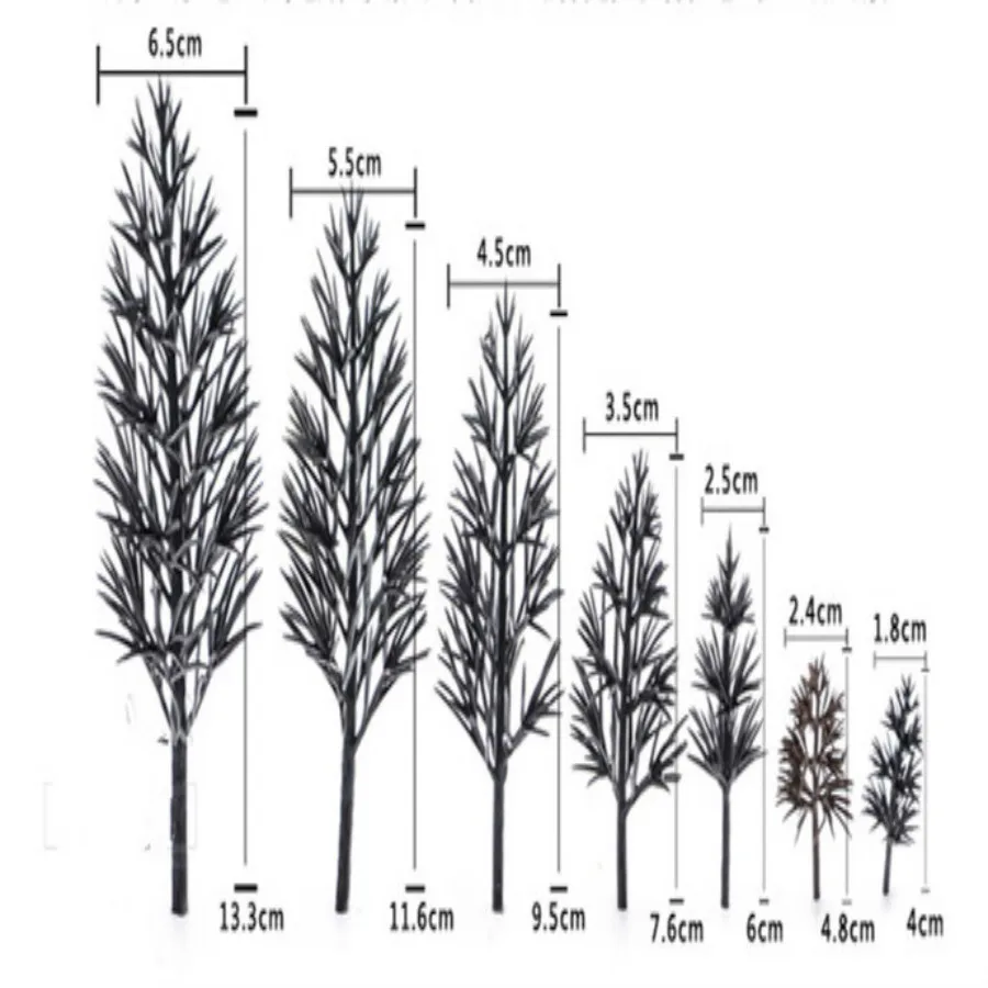 20 шт 10 см Ho Масштаб пластиковая Миниатюрная модель деревья ствол для строительства поезда Макет железной дороги пейзаж