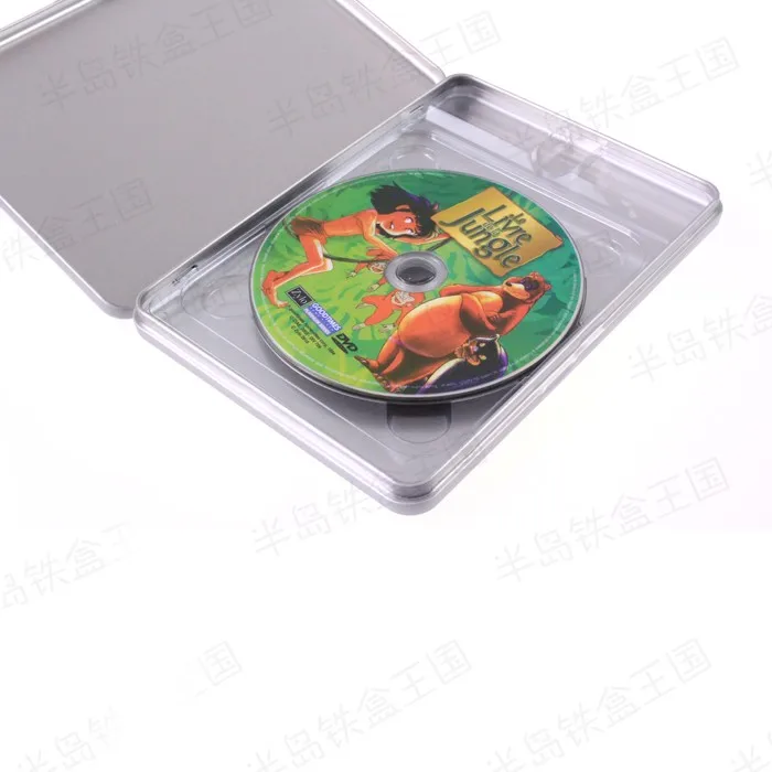 190X135X16 мм прямоугольная Серебряная жестяная коробка для CD и DVD дисков