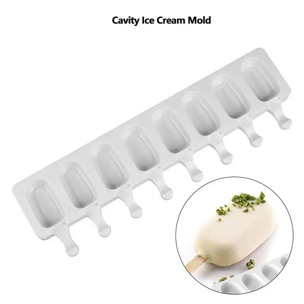 Горячая 8 полости форма для изготовления мороженого производители силиконовый толстый материал DIY формы ледяные кубики формы для десертов лоток с мороженым поднос для льда