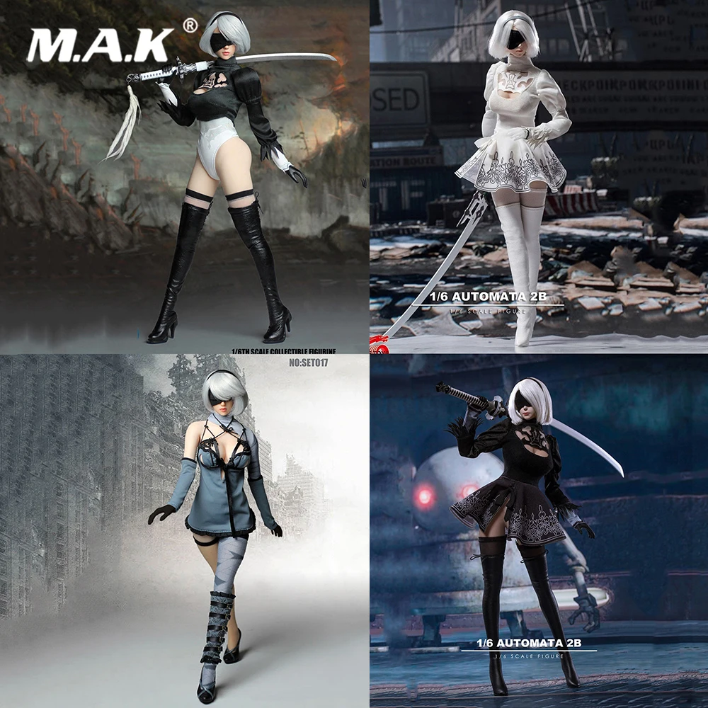 Игровая фигурка 2B 1/6 nier automata фигурка голова лепить комплект одежды w оружие nier 2 девушка фигурка желаний МАСКА ИГРУШКА Коллекционная без тела