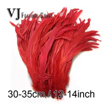 Freies verschiffen 100 stücke 30-35 cm/12-14 zoll ROT natur hahn feder/hahn feder/huhn feder für hochzeit brasilianische dekoration