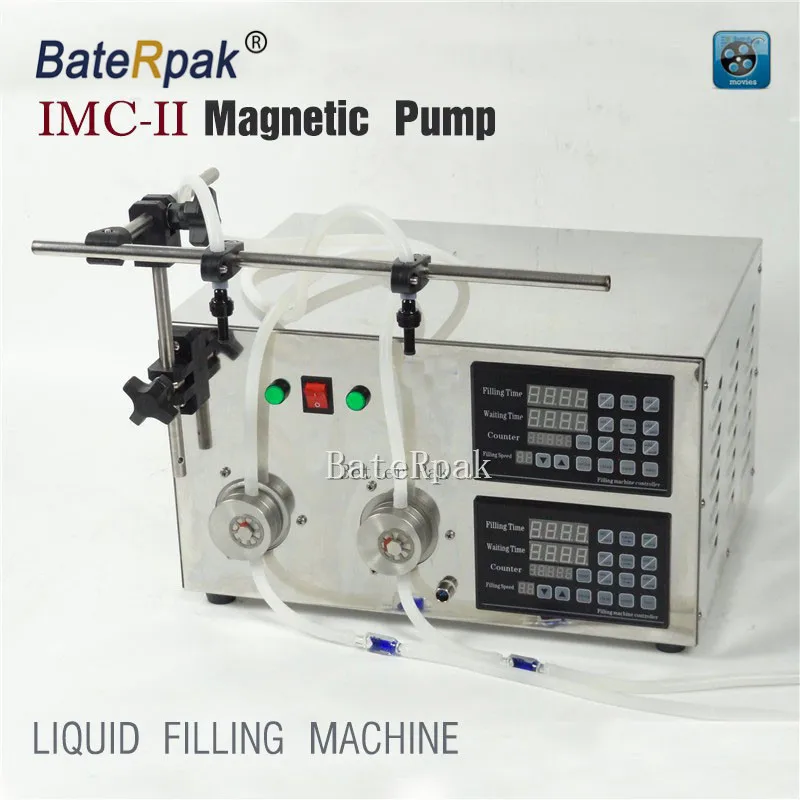 

IMC-II Double filling nozzle steel shell CNC magnetic pump liquid filling machine 220V 50/60Hz