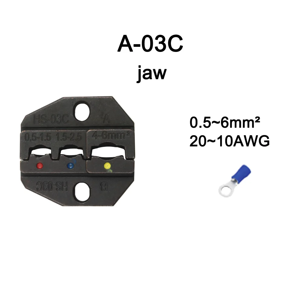 A10WF A26TW A06 A03BC A02WF2C A40J плашки наборы для HS FSE AM-10 EM-6B1 EM-6B2 обжимной Пилер обжимной станок модули один комплект челюсти - Цвет: A03C