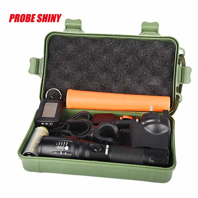 

Led flashlight rechargeable PROBE SHINY T6 LED Torch Zoomable Military Flashlight Lamp FREE 18650 battery & Charger #3S27