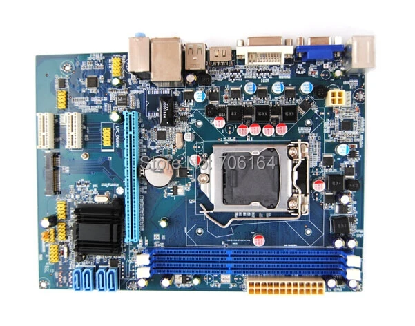 

desktop motherboard stock new h61 motherboards LGA 1155 motherboards DVI VGA 4*SATA
