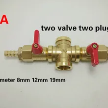 DN15 латунь 6 8 10 12 мм trasheal сепаратор воды три четыре соединения с клапаном четырехходовой шаровой клапан