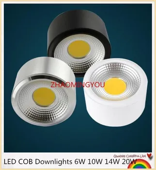 

YON 1PCS LED COB Downlight 6W 10W 14W 20W 85-265V Surface Mounted Wall Spot light led for home Kitchen Bathroom Decor
