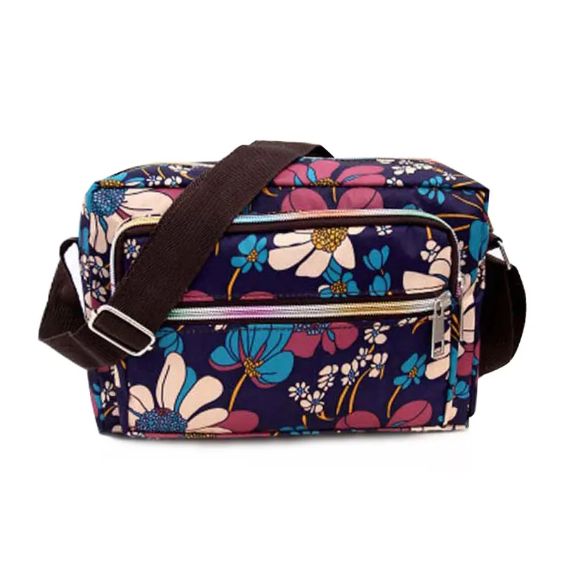 New Fashion Small Women Messenger Bags Flower Color Canvas Crossbody Bags for Girl Travel Simple ...