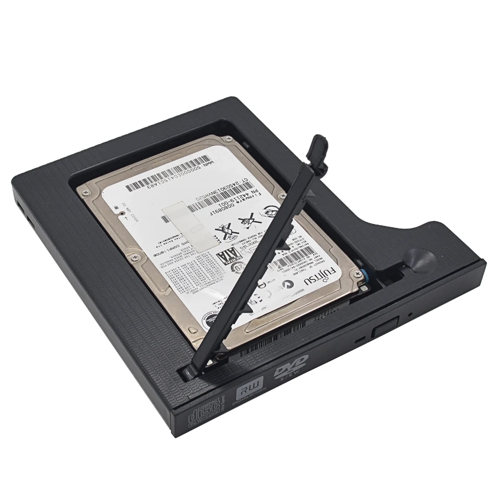 Универсальный Алюминий 2nd HDD Caddy 12 7 мм SATA 3 0 двойной светодиодный индикатор для 2 5