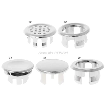

Bathroom Basin Sink Overflow Ring Six-foot Round Insert Chrome Hole Cover Cap MMP Whosale&DropShip