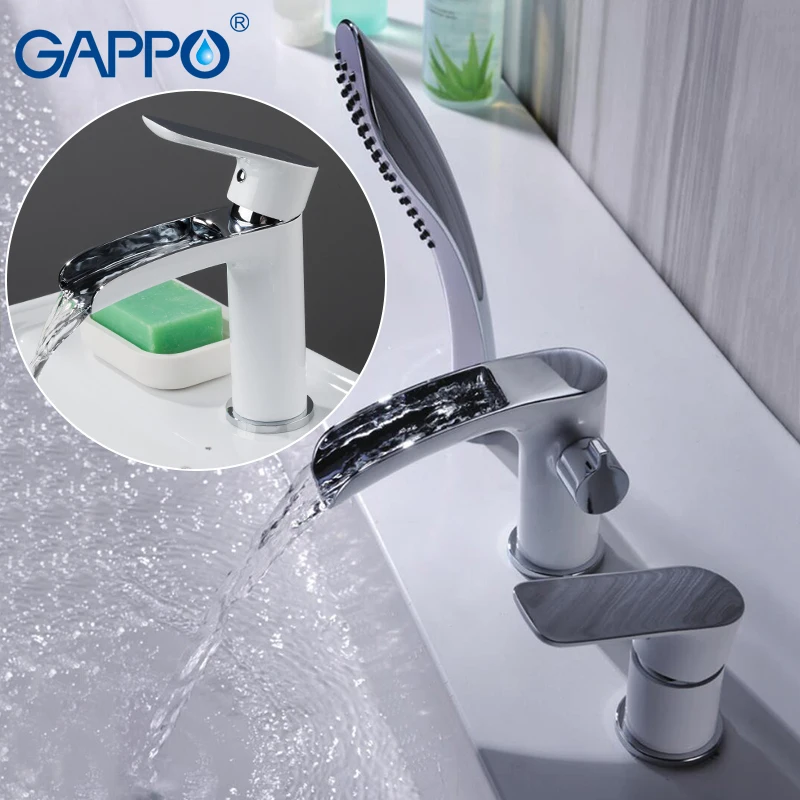 Смесители для ванны GAPPO белый кран ванной комнаты хромированный