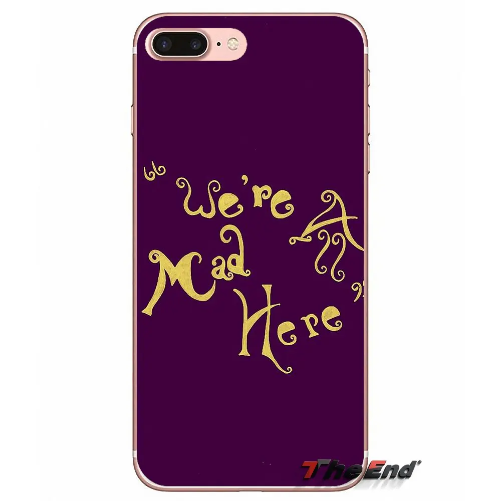 Чехол для Samsung Galaxy S3 S4 S5 MINI S6 S7 edge S8 Plus Note 2 3 4 5 Grand Core Prime We all mad here Alice in Wonderland|alice wonderland