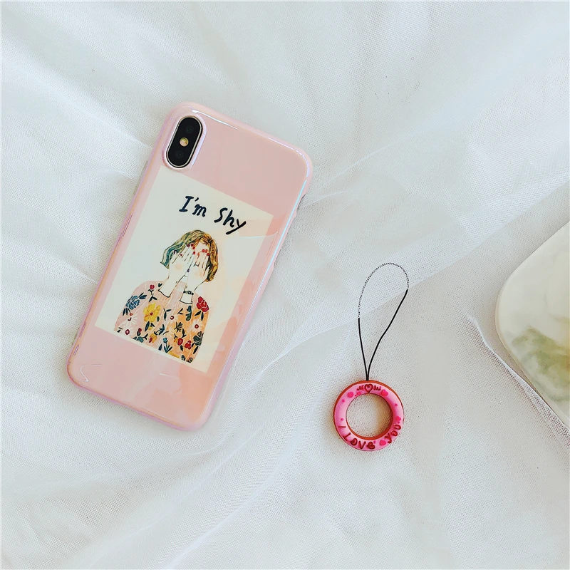 Universal mobile phone lanyard rope Anti-drop rope lanyard Finger Pattern Cellphone Ring Strap cute love donut for DIY U Disk2