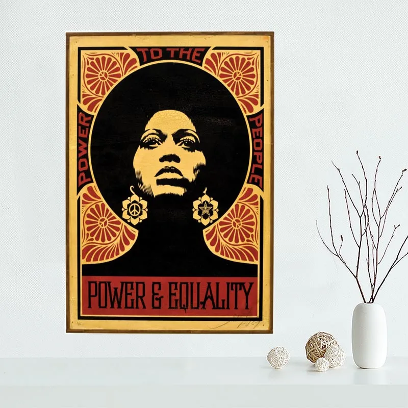 Shepard Fairey Холст плакат холст для картины на индивидуальный заказ плакат печать ткань стены Искусство Плакат - Цвет: Светло-серый