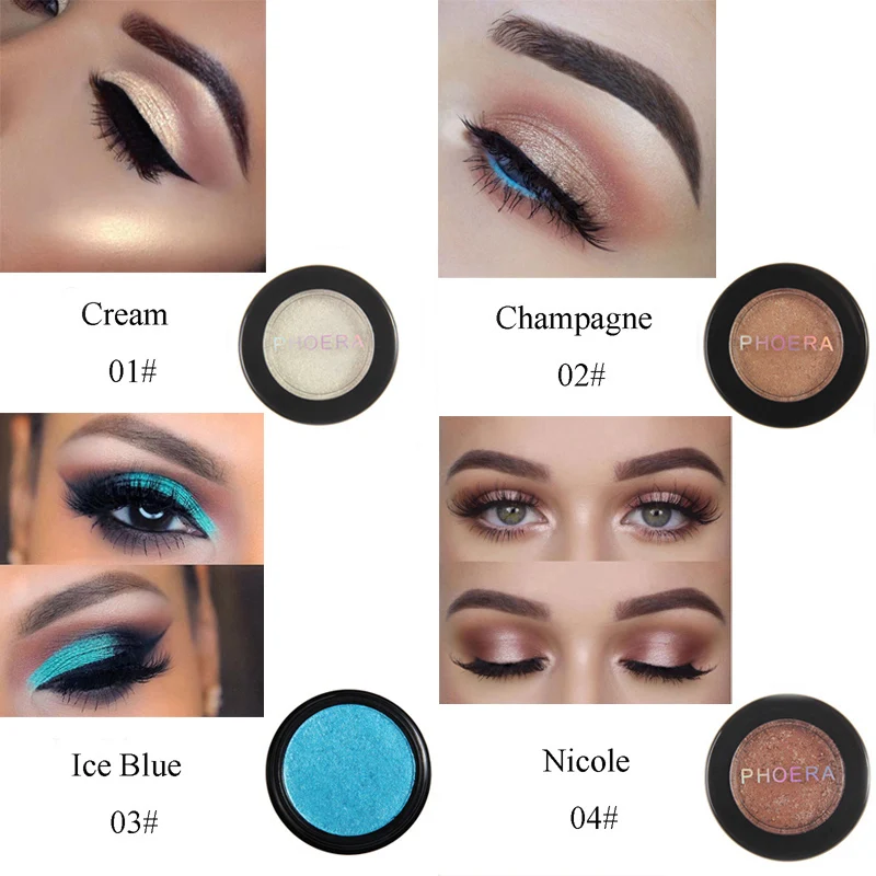 

PHOERA Hot Fashion Makeup Eyeshadow Palette Glitter Metal Eyeshadow Makeup Glitter Eye Shadow Natural Eye Shadow Palette TSLM2