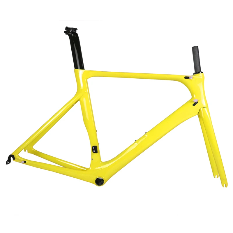 Spcycle дороги углерода рама Аэро Дорожный велосипед карбоновая рама DI2& Оборудование гоночный велосипед Рамка комплект BB86 50/53/56 см Гарантия 2 года - Цвет: Yellow Color